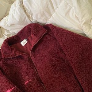 Brandy Melville Wool Sherling Teddy Jacket
